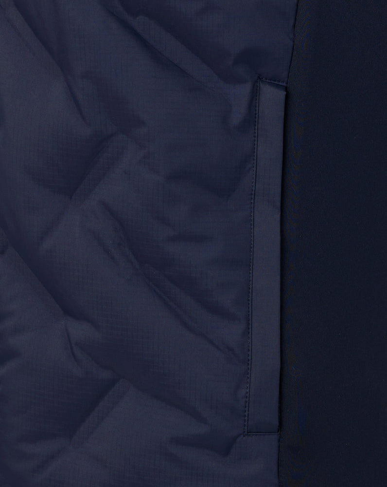 Close-up of a dark blue fabric texture