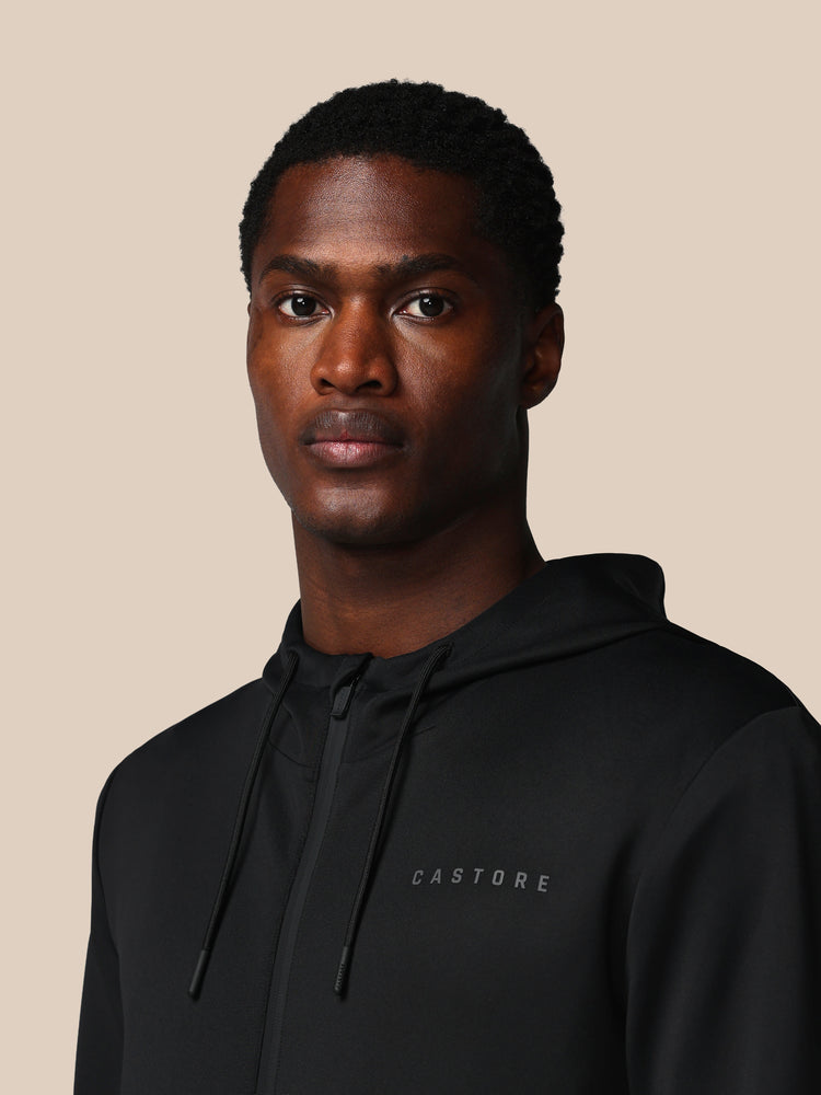 Men's Flex Long Sleeve Full Zip Hoodie - Black