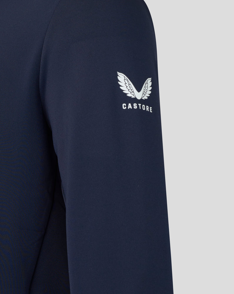 Navy long-sleeve shirt with the Castore logo on a light gray background