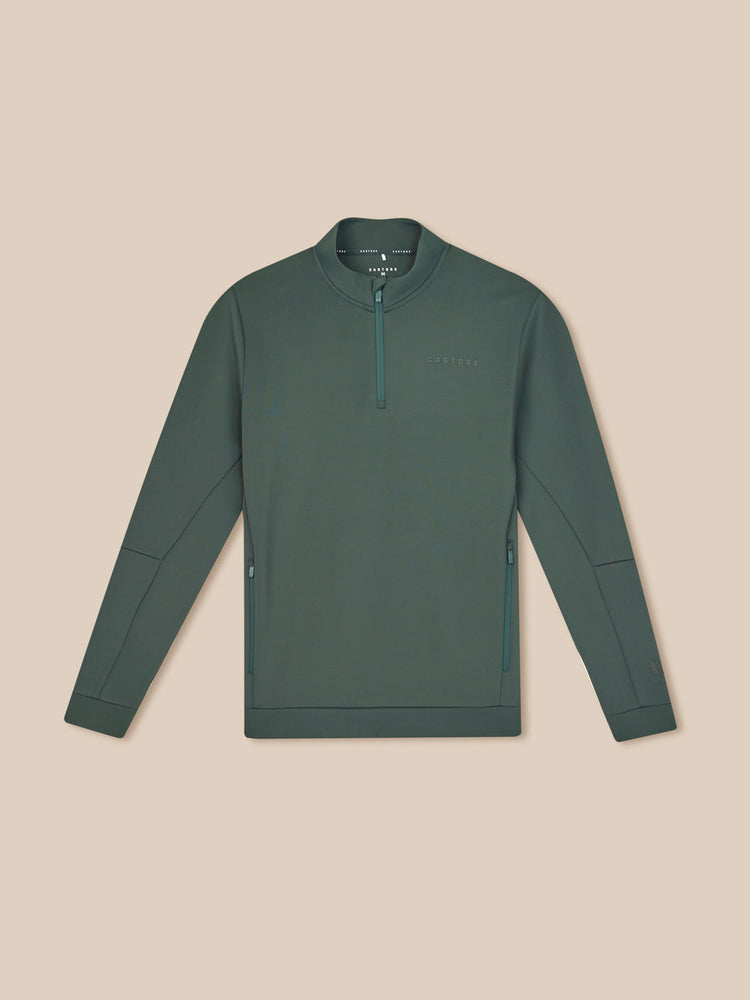 Men's Flex Long Sleeve Quarter Zip Sweatshirt - Dark Green