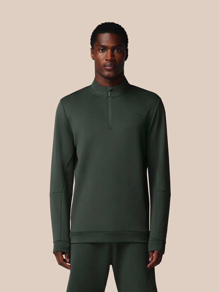 Men's Flex Long Sleeve Quarter Zip Sweatshirt - Dark Green