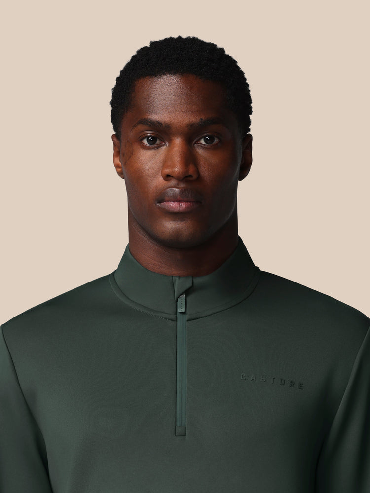 Men's Flex Long Sleeve Quarter Zip Sweatshirt - Dark Green