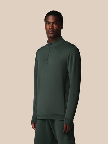 Men's Flex Long Sleeve Quarter Zip Sweatshirt - Dark Green