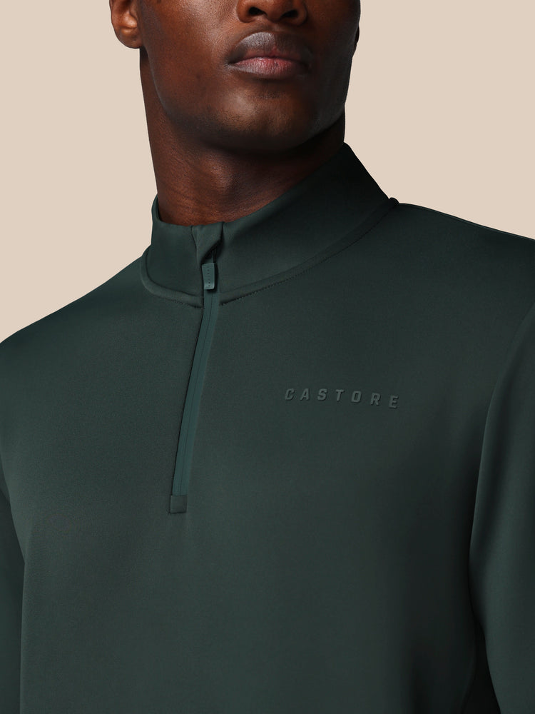 Men's Flex Long Sleeve Quarter Zip Sweatshirt - Dark Green