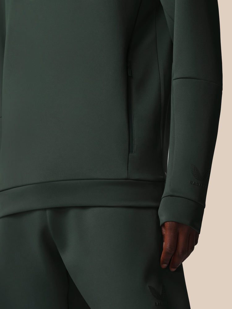 Men's Flex Long Sleeve Quarter Zip Sweatshirt - Dark Green