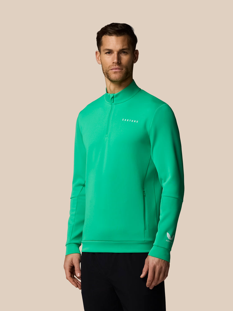 Men's Flex Long Sleeve Quarter Zip Sweatshirt - Jade Green