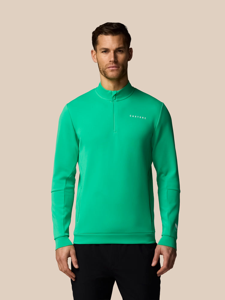 Men's Flex Long Sleeve Quarter Zip Sweatshirt - Jade Green