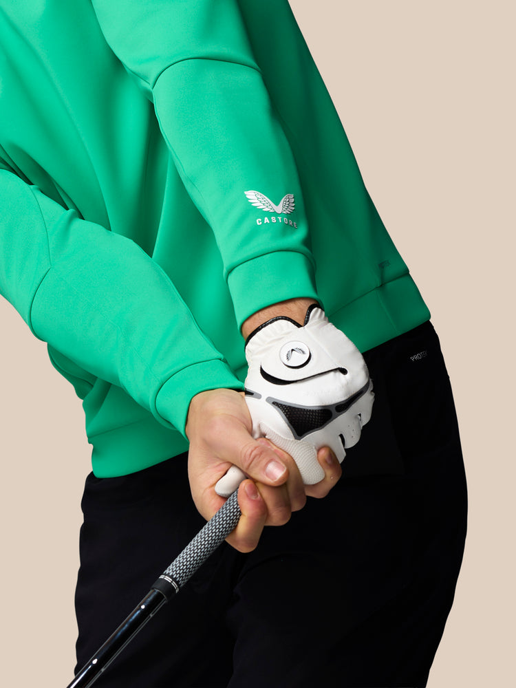Men's Flex Long Sleeve Quarter Zip Sweatshirt - Jade Green
