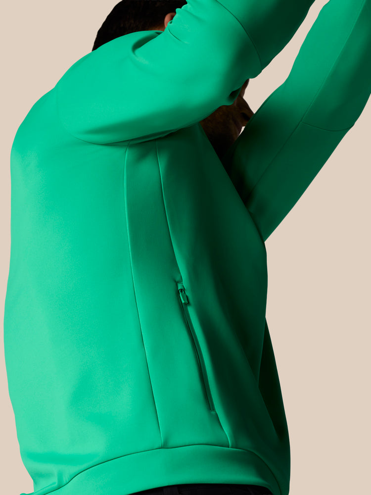 Men's Flex Long Sleeve Quarter Zip Sweatshirt - Jade Green