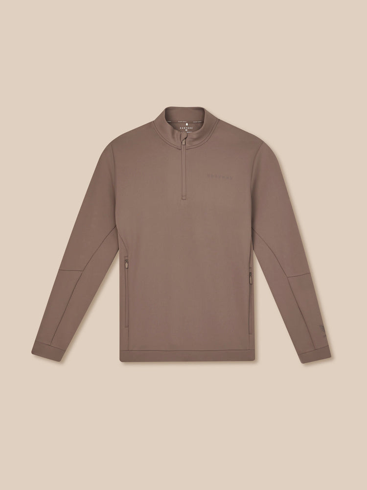 Men's Flex Long Sleeve Quarter Zip Sweatshirt - Deep Taupe