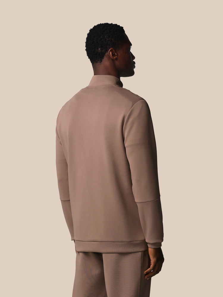 Men's Flex Long Sleeve Quarter Zip Sweatshirt - Deep Taupe
