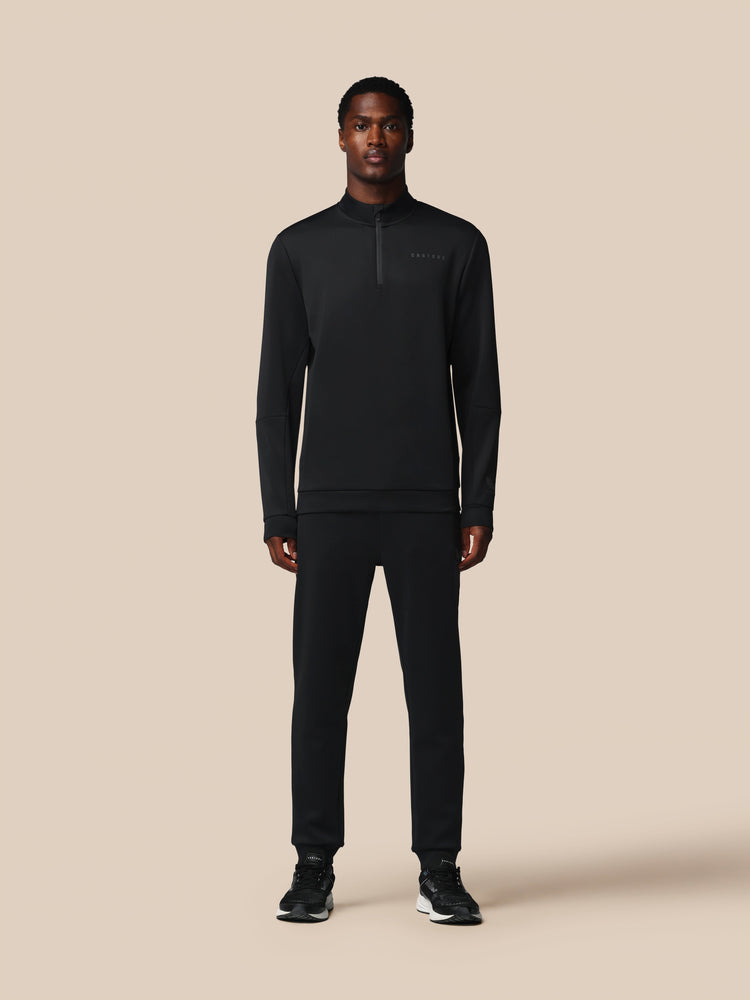 Men's Flex Long Sleeve Quarter Zip Sweatshirt - Black