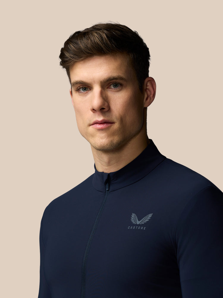 Men's Flex Long Sleeve Tech Training Jacket - Navy