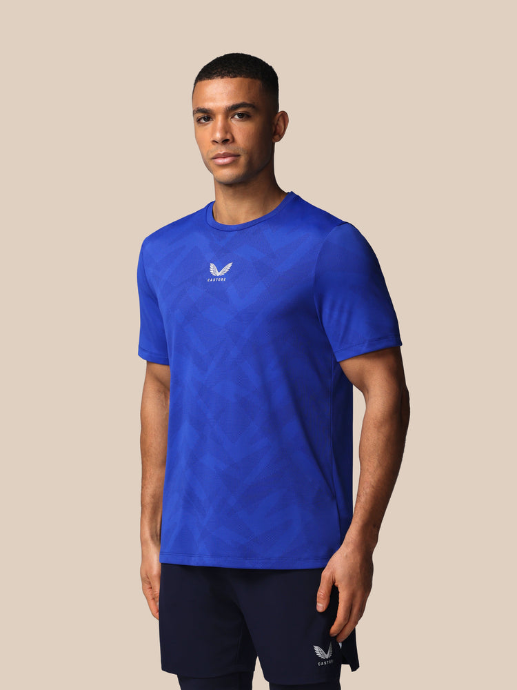 Men's Apex Engineered Short Sleeve T Shirt - Azure Blue