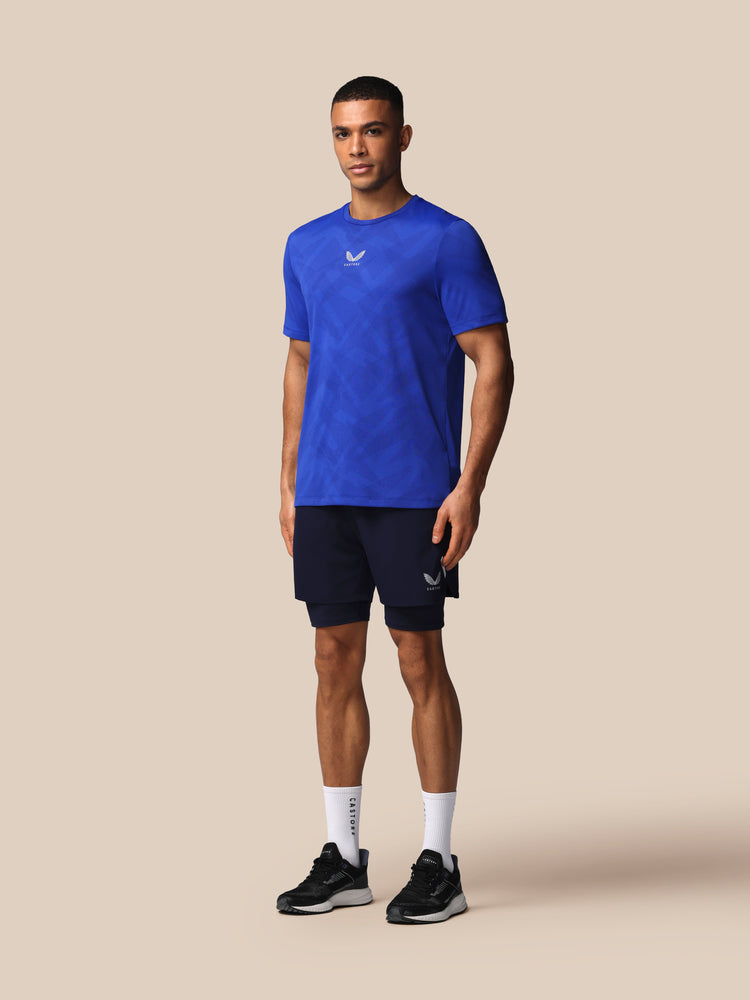 Men's Apex Engineered Short Sleeve T Shirt - Azure Blue