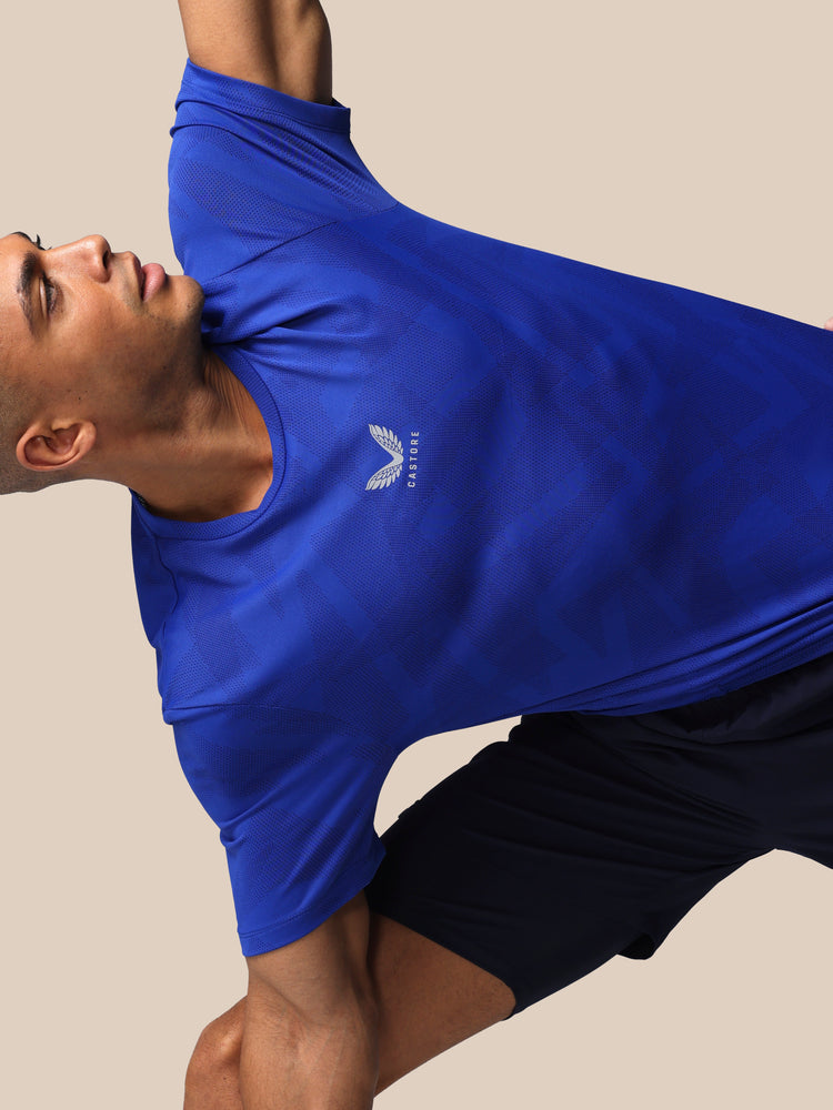Men's Apex Engineered Short Sleeve T Shirt - Azure Blue