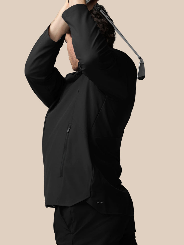 Men's Golf LVS Woven Jacket - Black