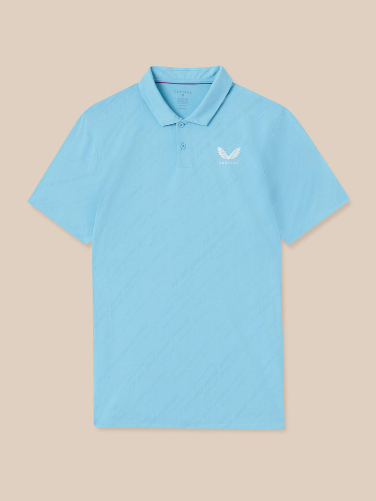 Men's Golf LVS Engineered Knit Short Sleeve Polo Top - Blue