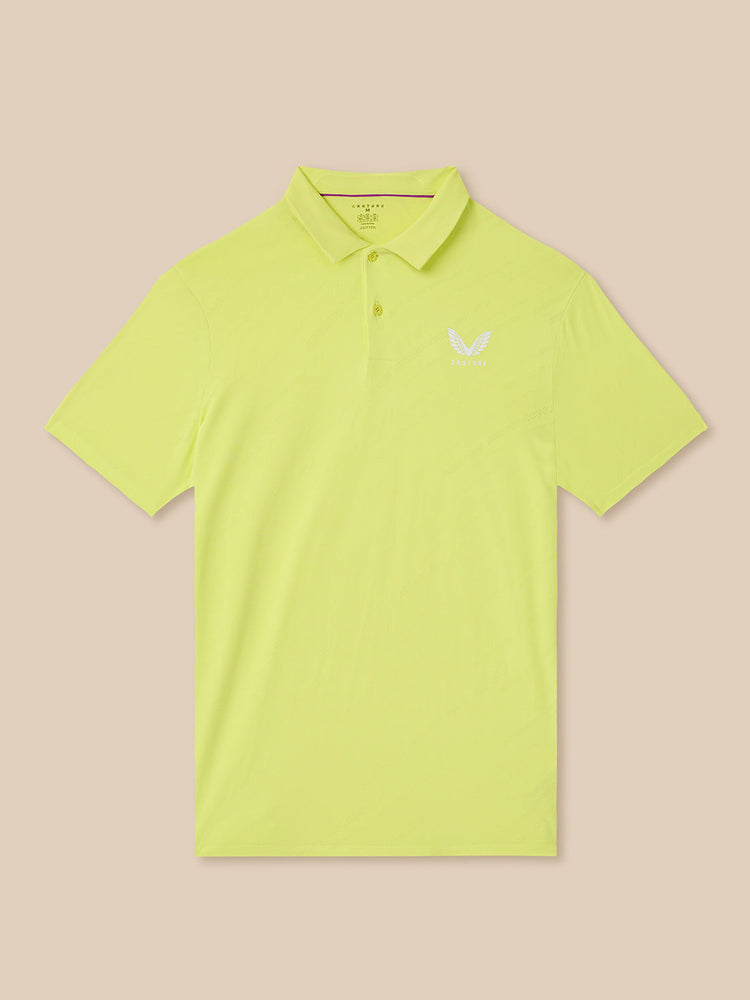 Men's Golf LVS Engineered Knit Short Sleeve Polo Top - Lime