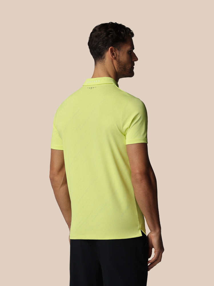 Men's Golf LVS Engineered Knit Short Sleeve Polo Top - Lime