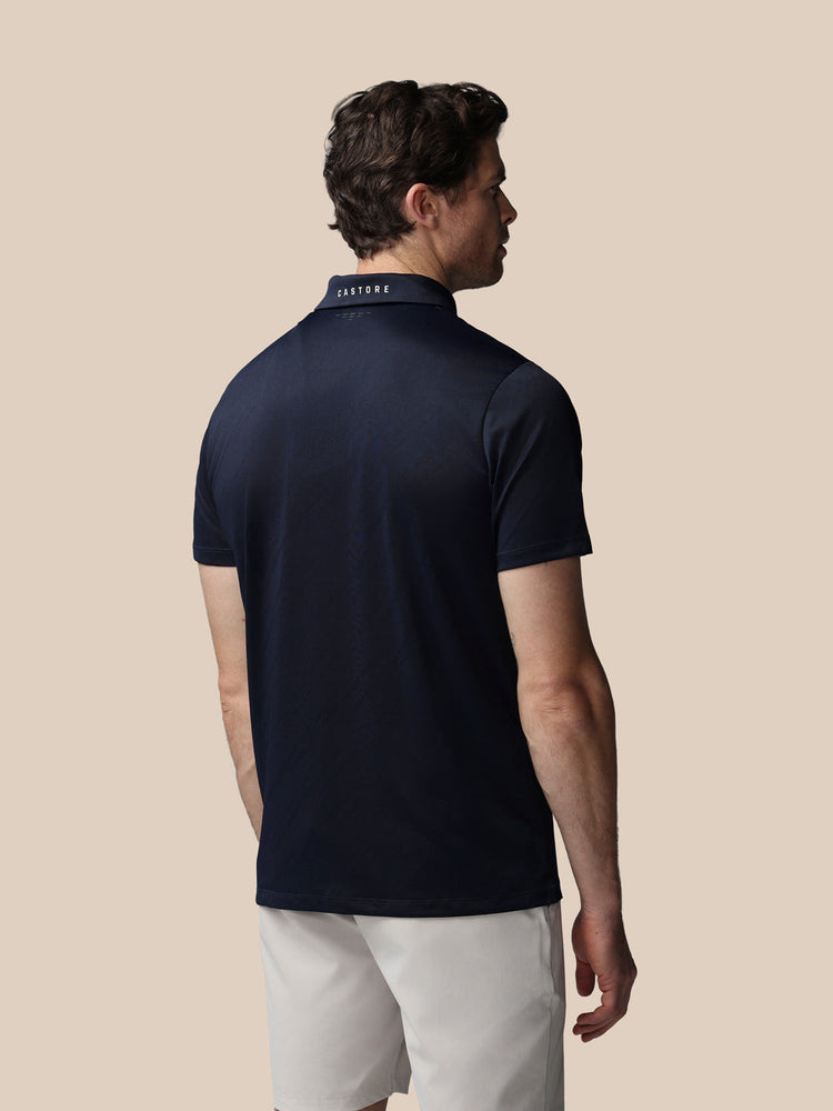 Men's Golf LVS Engineered Knit Short Sleeve Polo Top - Navy
