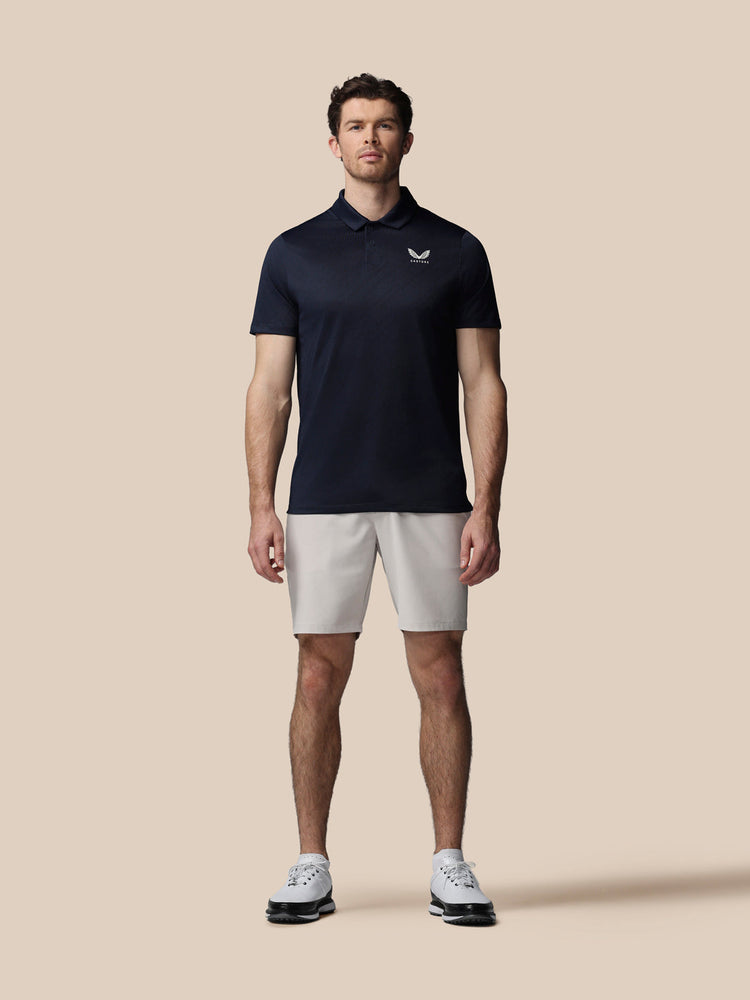 Men's Golf LVS Engineered Knit Short Sleeve Polo Top - Navy