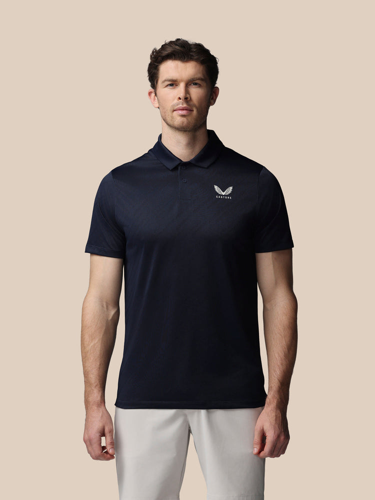 Men's Golf LVS Engineered Knit Short Sleeve Polo Top - Navy