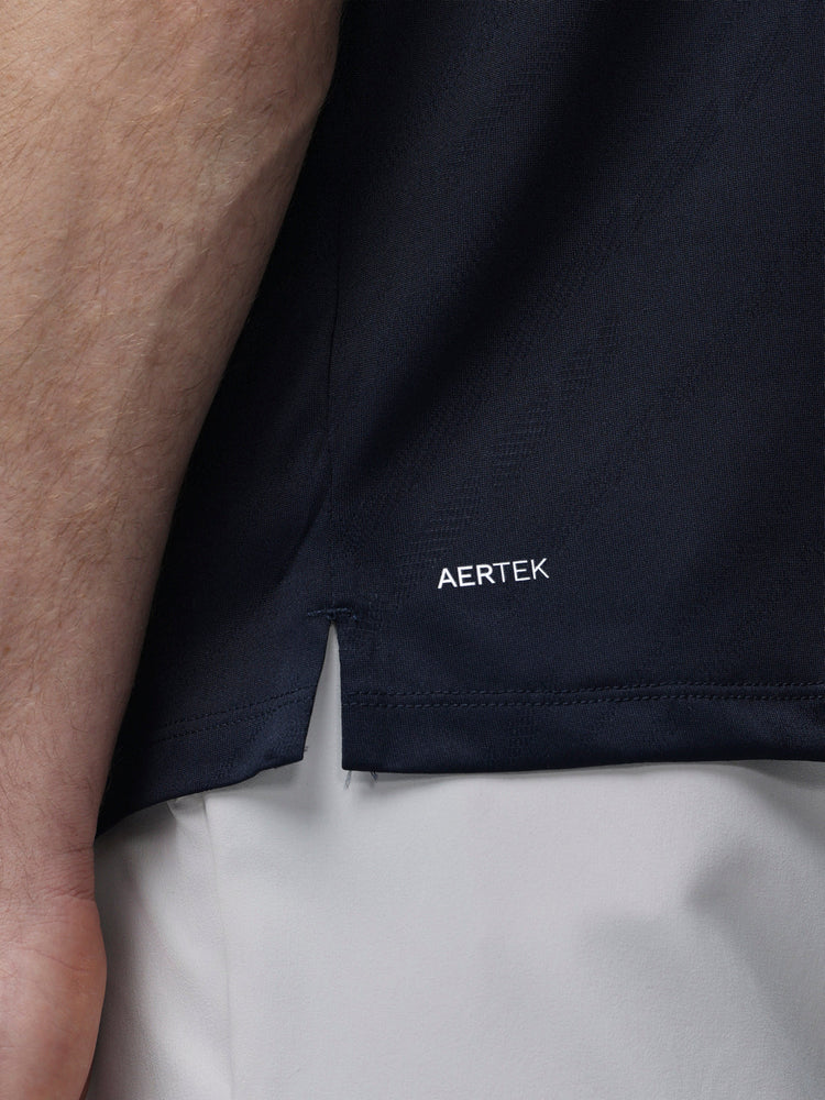 Men's Golf LVS Engineered Knit Short Sleeve Polo Top - Navy