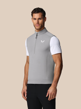 Men's Golf Flex Half Zip Gilet - Grey