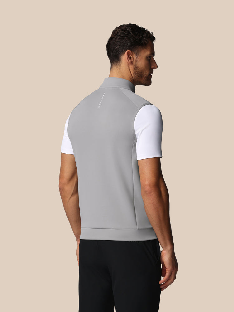 Men's Golf Flex Half Zip Gilet - Grey