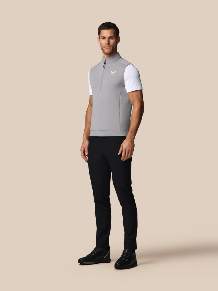 Men's Golf Flex Half Zip Gilet - Grey