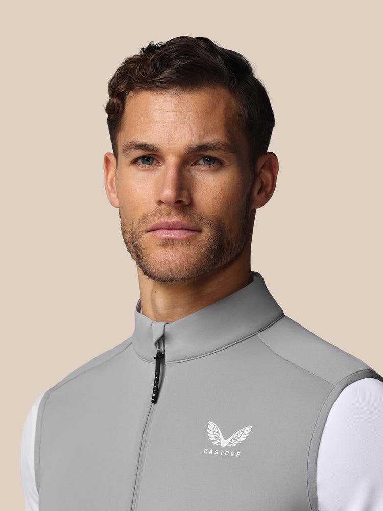 Men's Golf Flex Half Zip Gilet - Grey