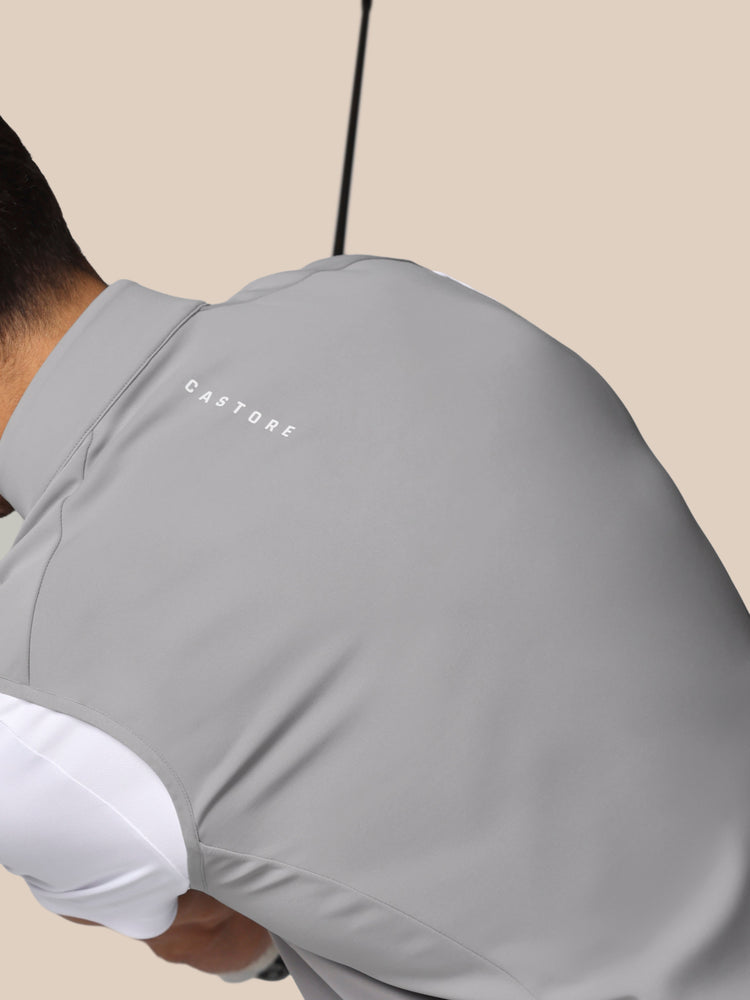 Men's Golf Flex Half Zip Gilet - Grey