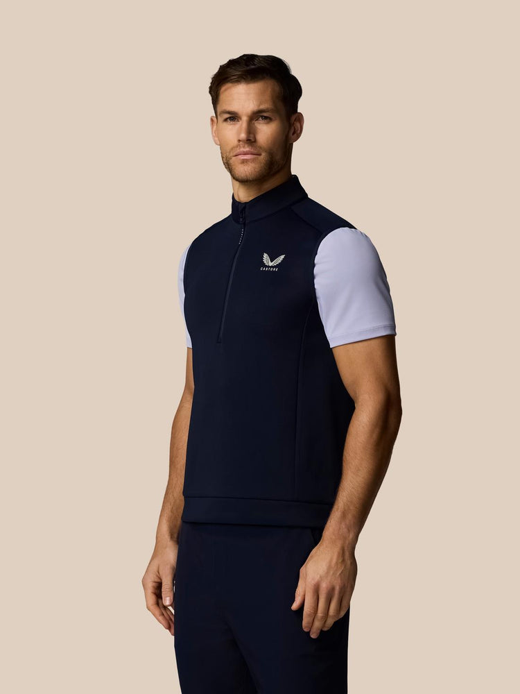 Men's Golf Flex Half Zip Gilet - Navy