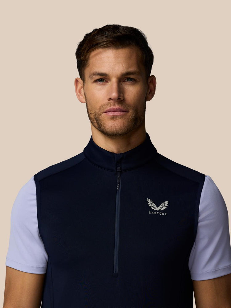 Men's Golf Flex Half Zip Gilet - Navy