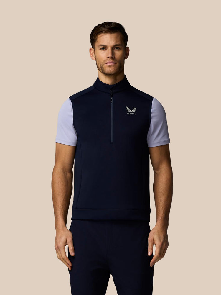 Men's Golf Flex Half Zip Gilet - Navy