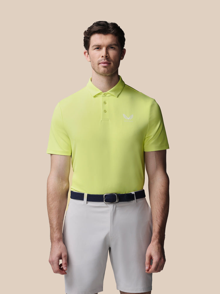 Men's Golf Essential Short Sleeve Polo Top - Lime