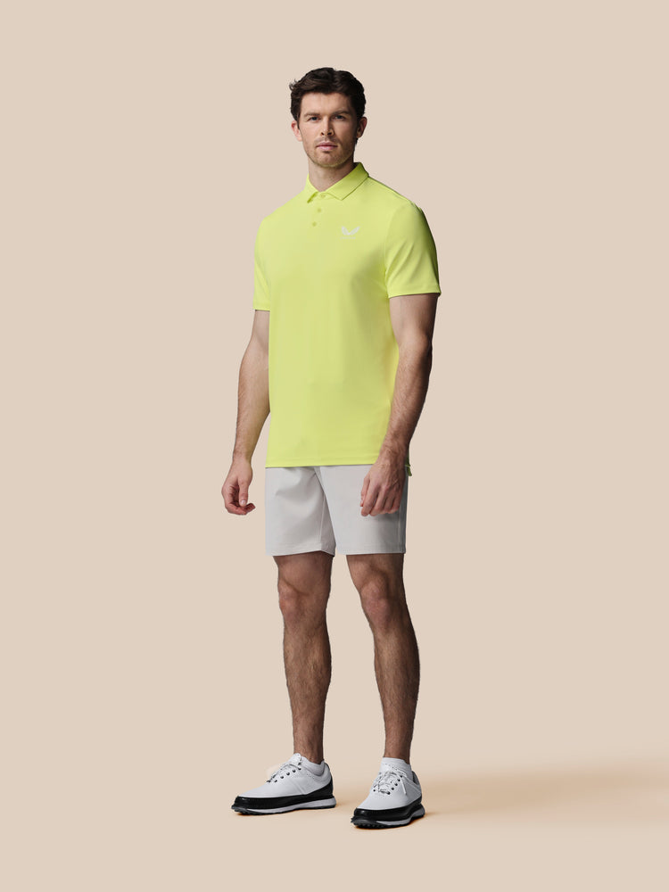 Men's Golf Essential Short Sleeve Polo Top - Lime