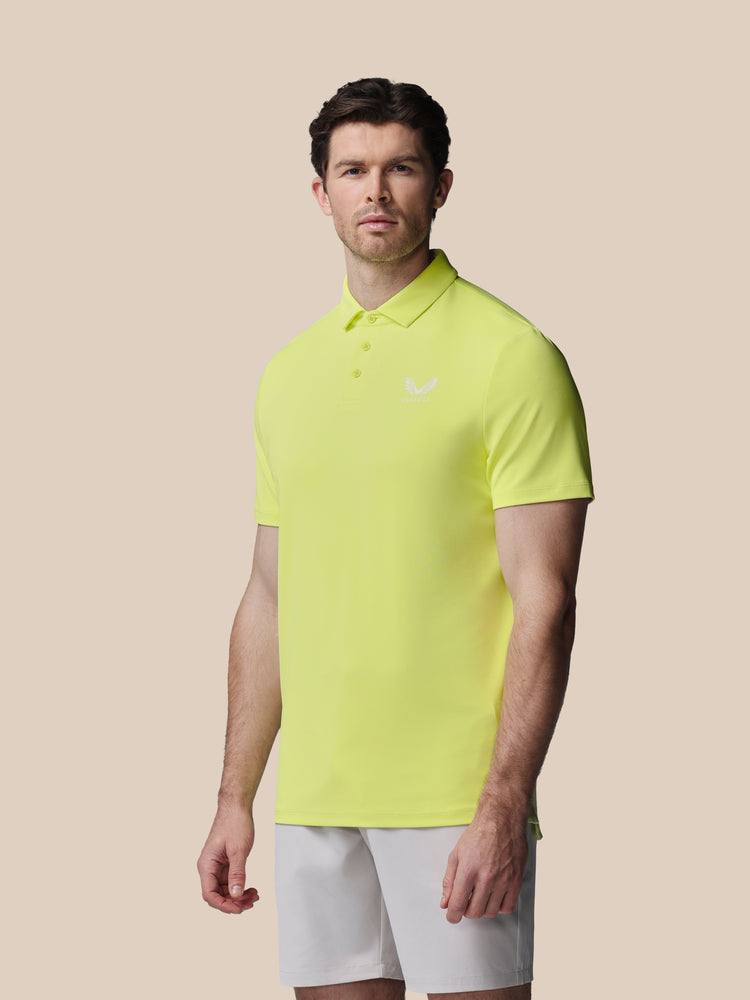 Men's Golf Essential Short Sleeve Polo Top - Lime