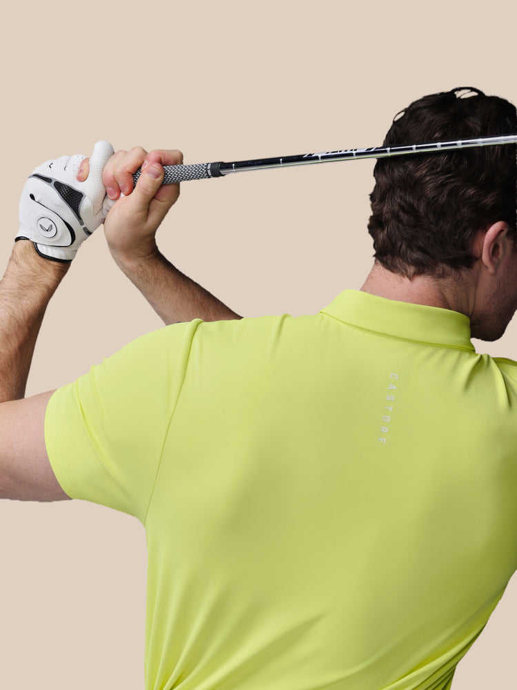Men's Golf Essential Short Sleeve Polo Top - Lime