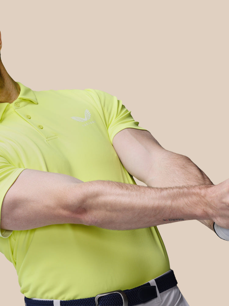 Men's Golf Essential Short Sleeve Polo Top - Lime