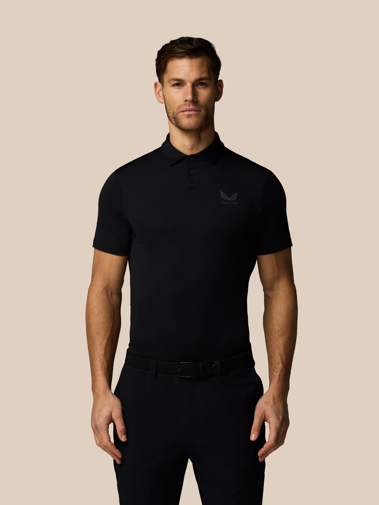 Men's Golf Essential Short Sleeve Polo Top - Black