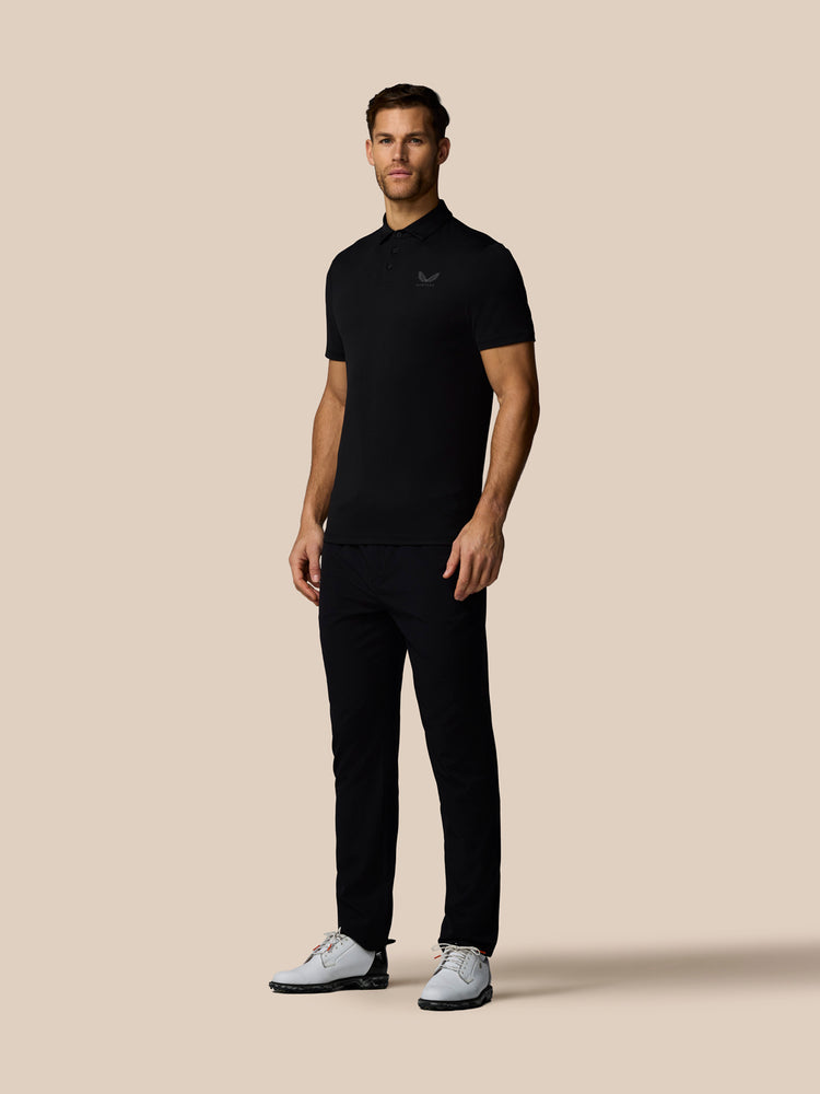 Men's Golf Essential Short Sleeve Polo Top - Black