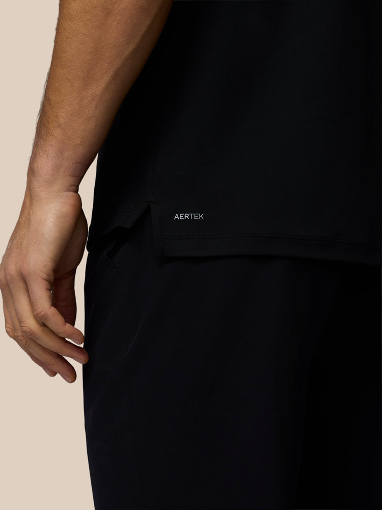 Men's Golf Essential Short Sleeve Polo Top - Black