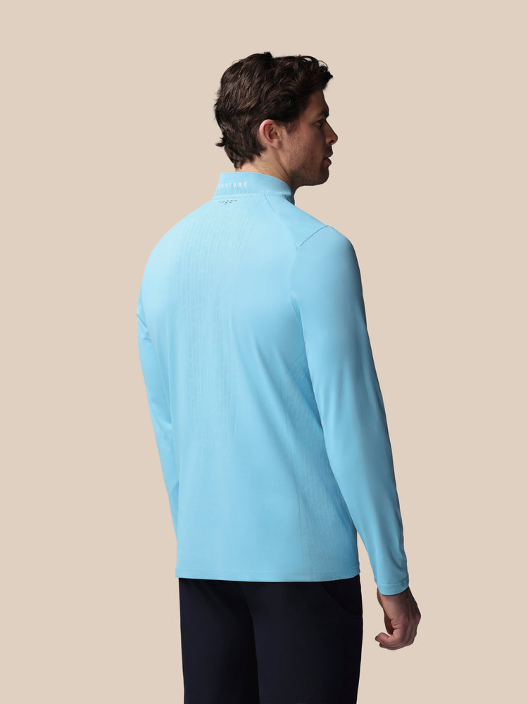 Men's Golf LVS Quarter Zip Long Sleeve Top - Blue