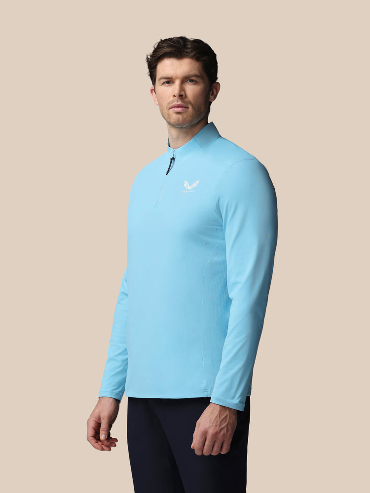 Men's Golf LVS Quarter Zip Long Sleeve Top - Blue