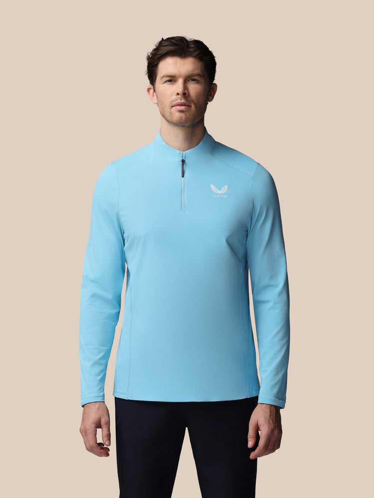 Men's Golf LVS Quarter Zip Long Sleeve Top - Blue