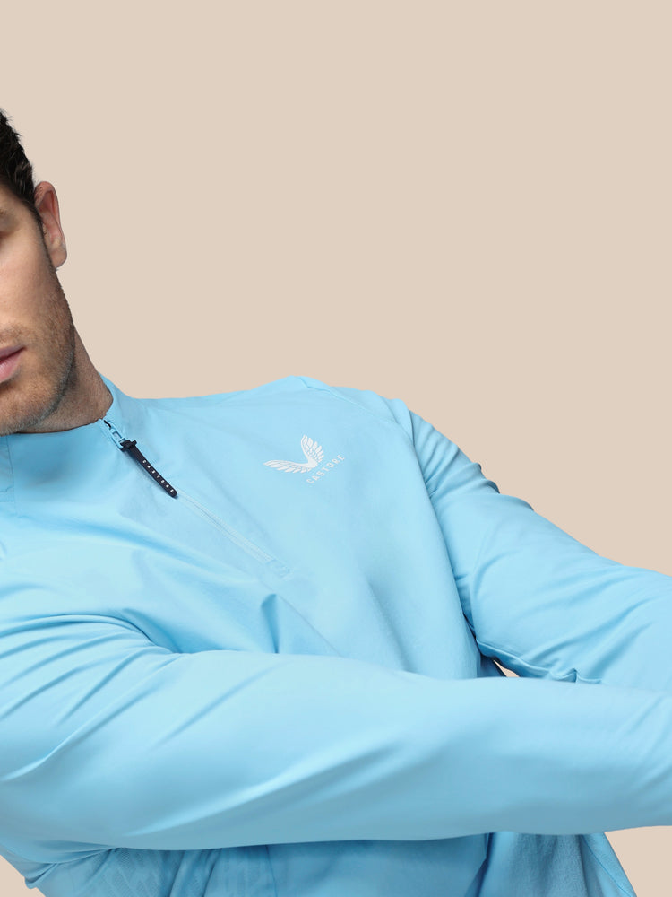 Men's Golf LVS Quarter Zip Long Sleeve Top - Blue