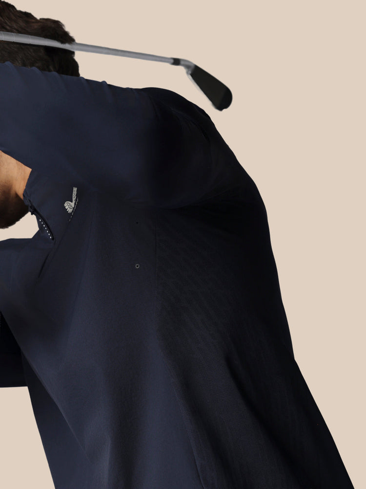 Men's Golf LVS Quarter Zip Long Sleeve Top - Navy
