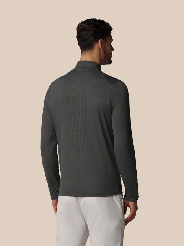 Men's Golf LVS Quarter Zip Long Sleeve Top - Gunmetal
